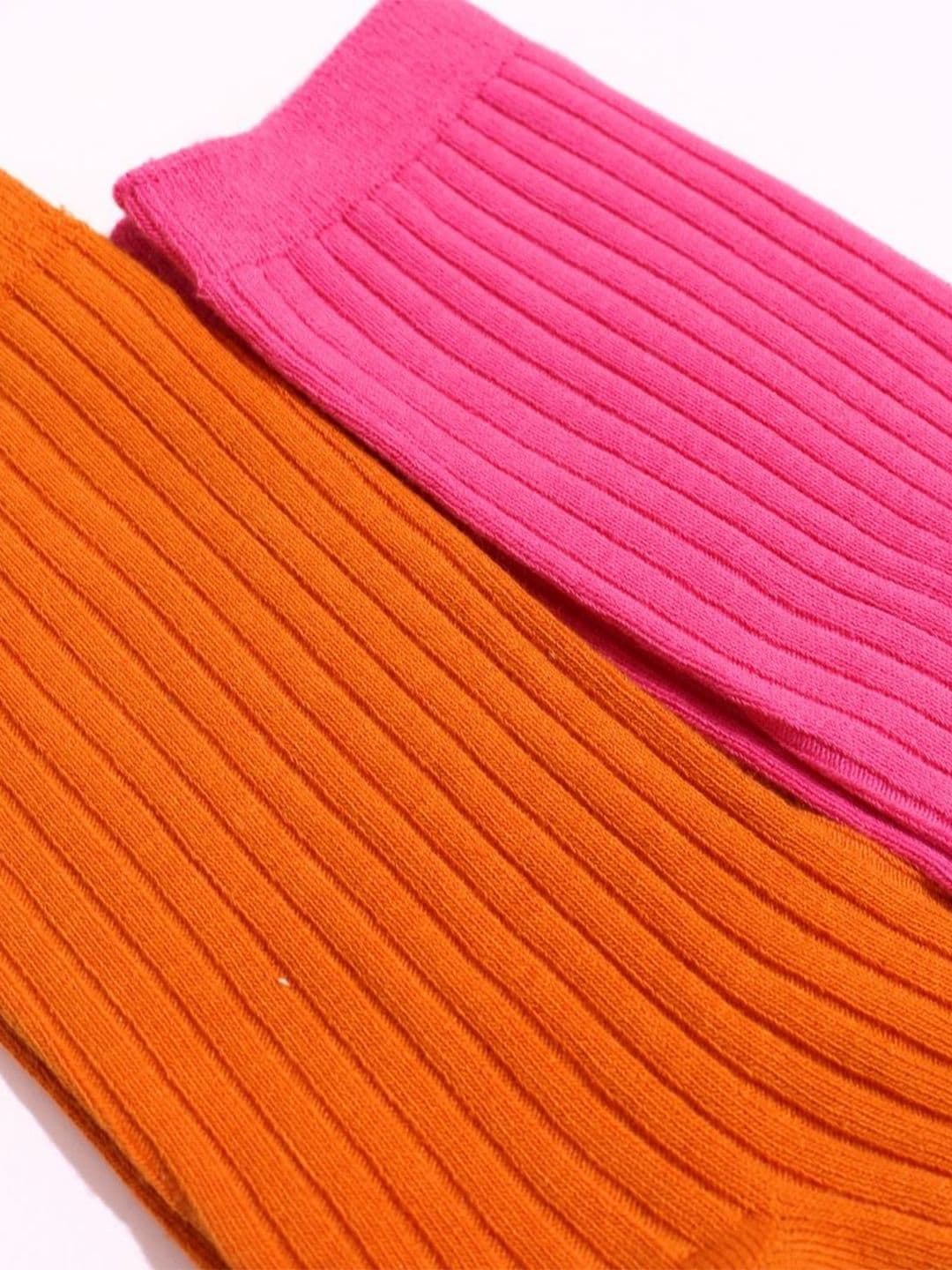 Thela Gaadi Pack Of 2 Ribbed Calf Length Socks thumbnail 2