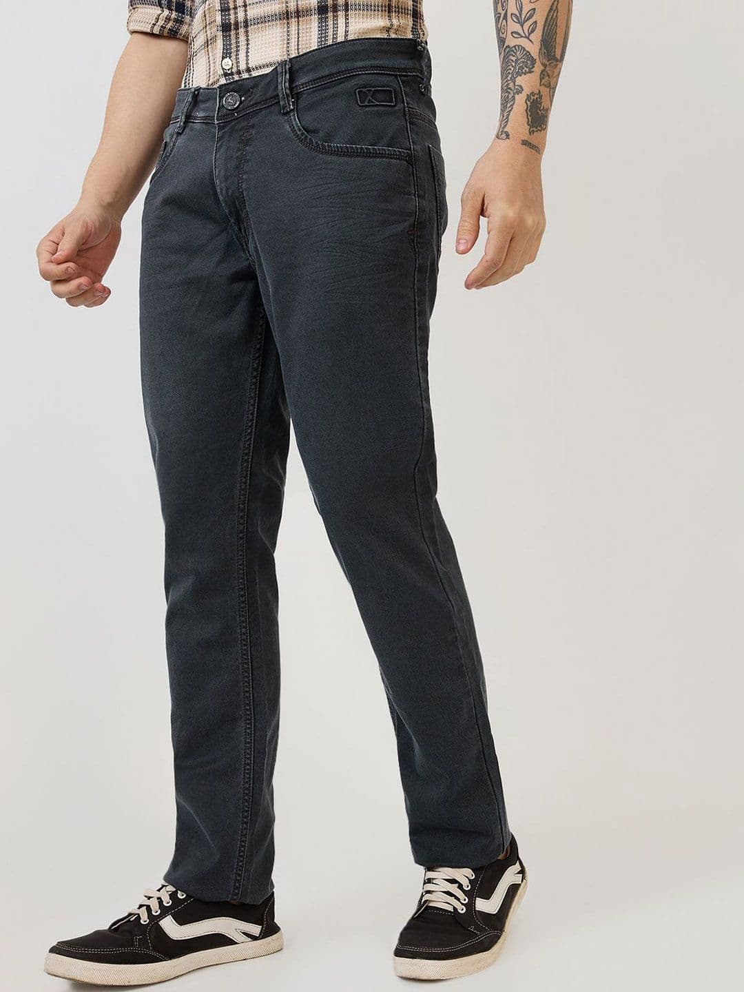 Parx Men Tapered Fit Low-Rise Cotton Jeans thumbnail 2