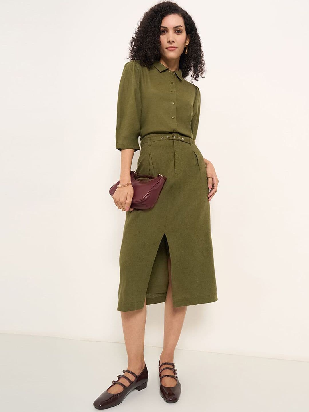 Annabelle by Pantaloons A-Line Midi Skirt thumbnail 2