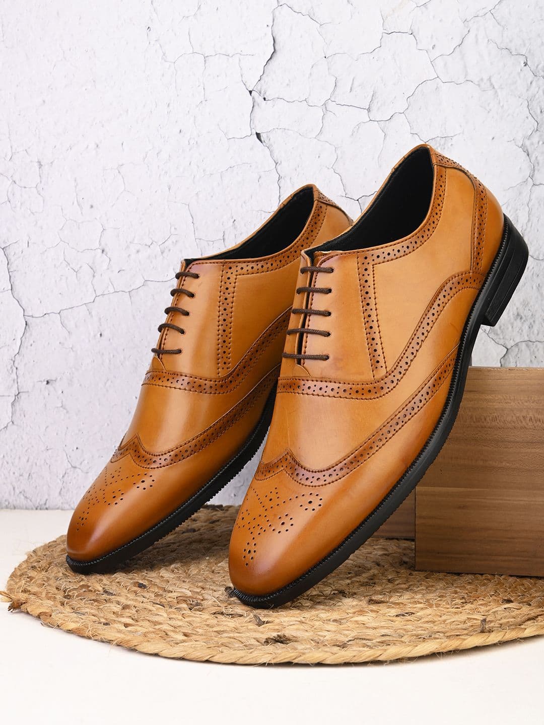 HERE&NOW Men Leather Formal Brogues - view 1