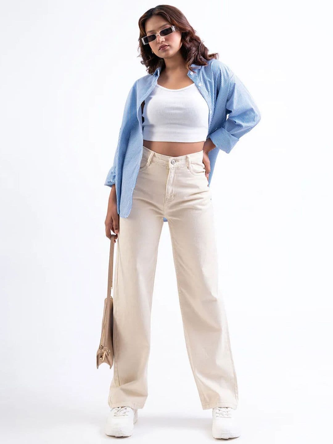 Z & G trends Women Wide Leg High-Rise Low Distress Jeans thumbnail 3