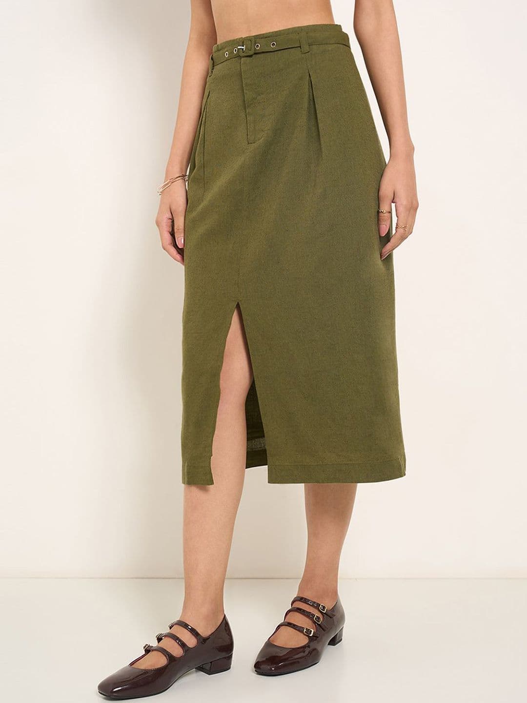 Annabelle by Pantaloons A-Line Midi Skirt thumbnail 3