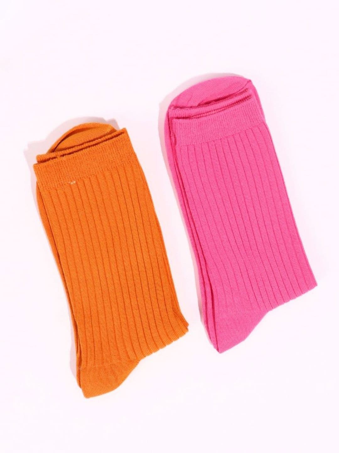 Thela Gaadi Pack Of 2 Ribbed Calf Length Socks thumbnail 3