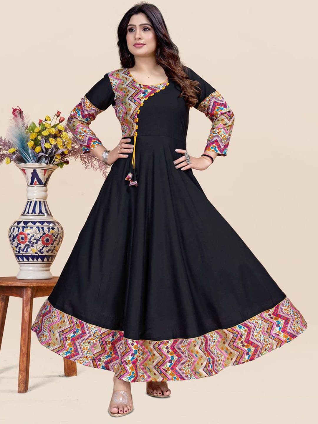 MEESORRA Printed Plus Size Fit & Flare Ethnic Dress thumbnail 4