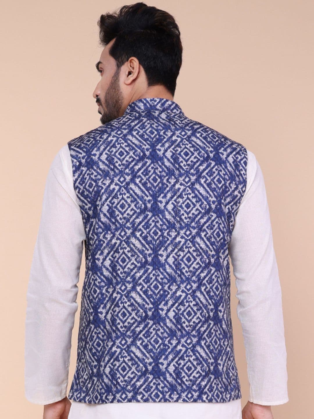 W & G Embroidered Mandarin Collar Nehru Jacket thumbnail 4