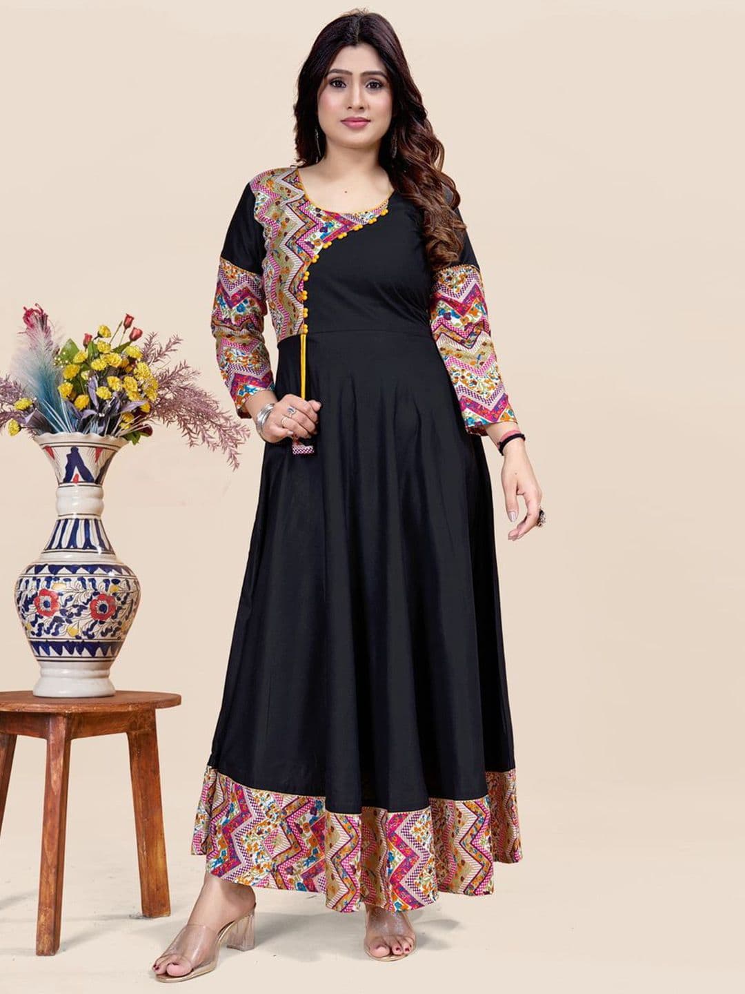 MEESORRA Printed Plus Size Fit & Flare Ethnic Dress - view 1