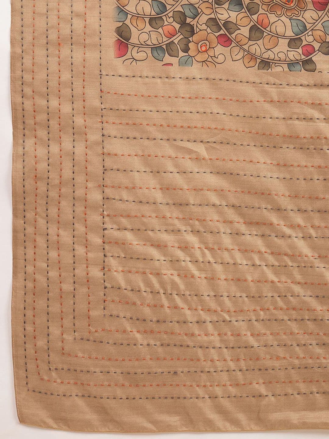 Saree mall Floral Kantha Work Silk Blend Tussar Sarees thumbnail 4