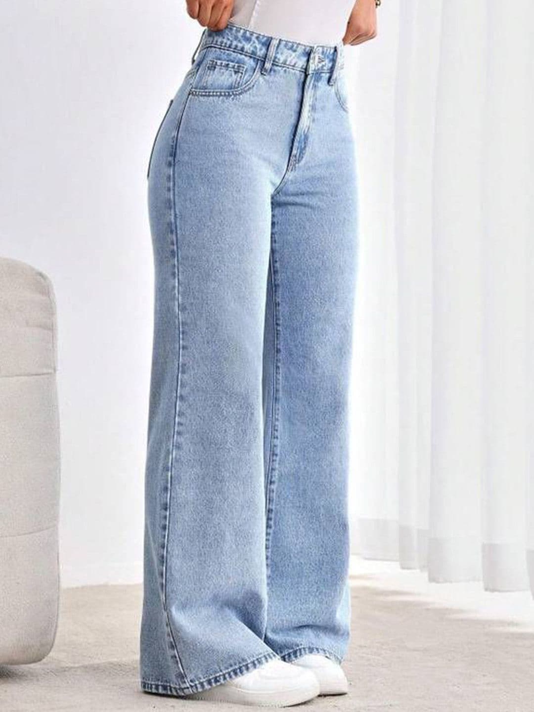 VBEAUTI Women Solid Jean Boyfriend Fit High-Rise Stretchable Jeans thumbnail 5