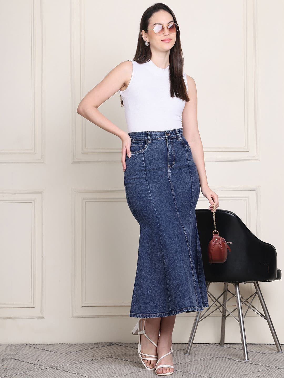 PUELLA Flared Midi Skirt thumbnail 7