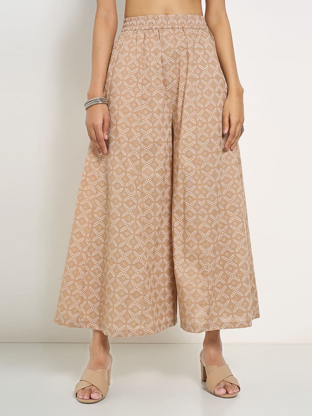 RANGMANCH BY PANTALOONS Women Floral Printed Flared Palazzos - view 1