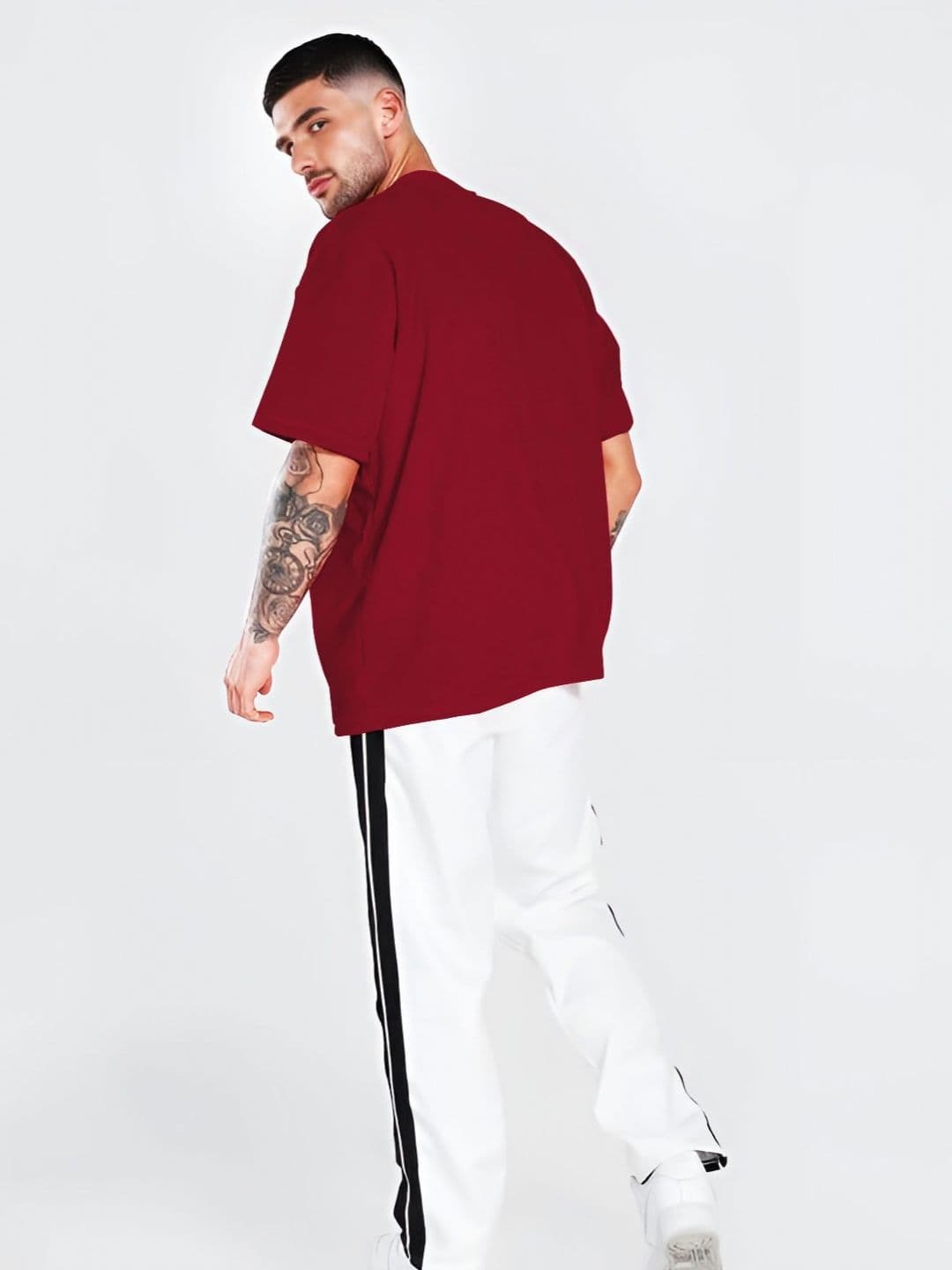 AUSK Typography Printed Round Neck Cotton Oversized T-shirt thumbnail 5
