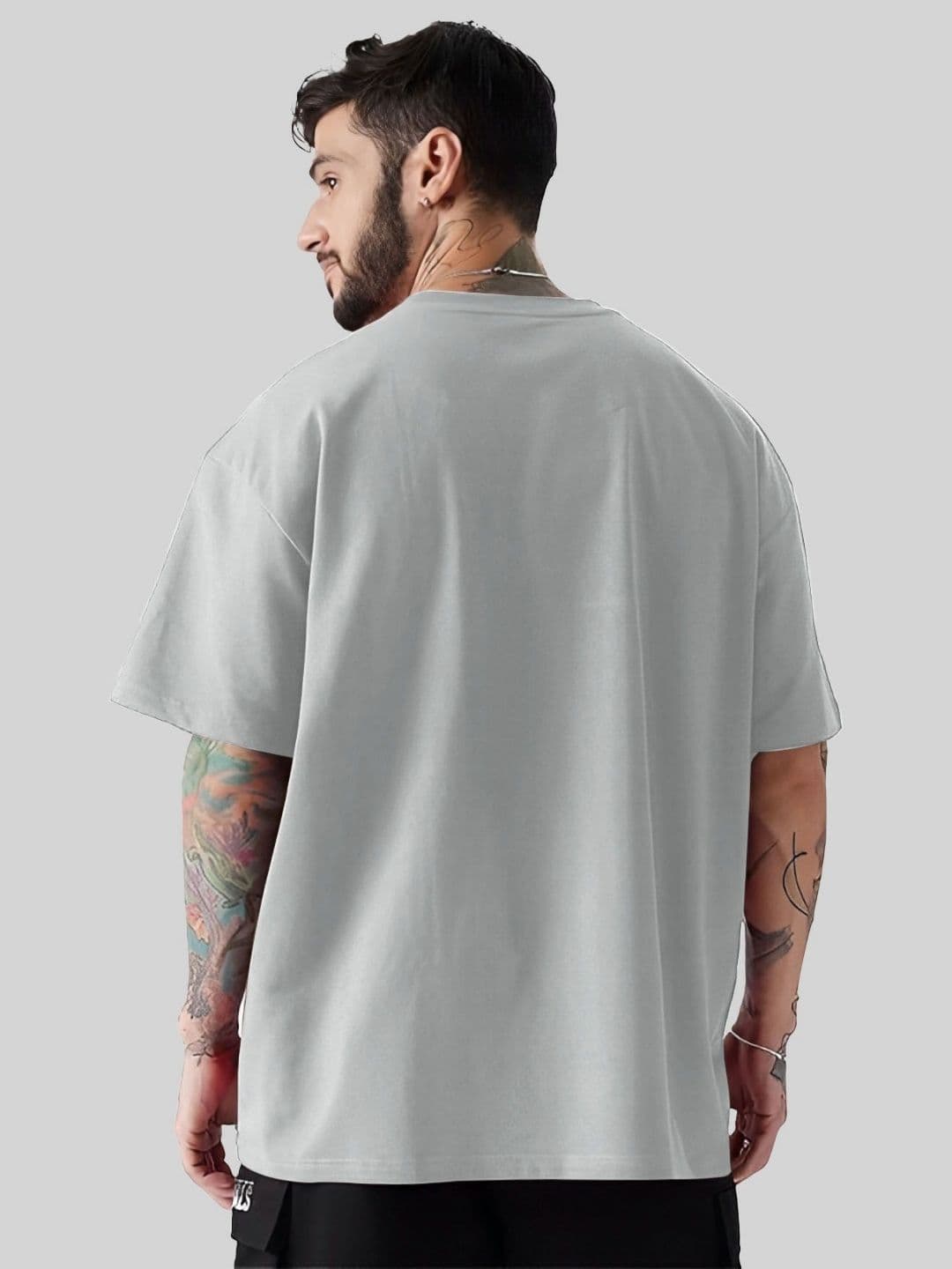 AUSK Typography Printed Round Neck Oversized T-shirts thumbnail 3