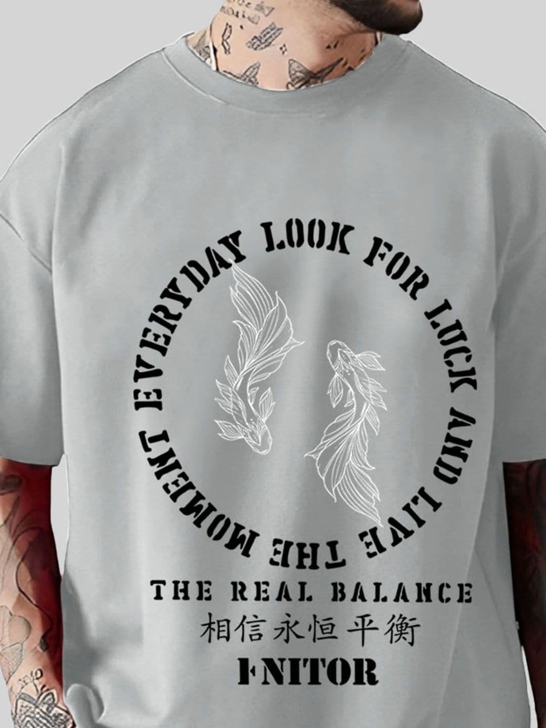 AUSK Typography Printed Round Neck Oversized T-shirts thumbnail 4