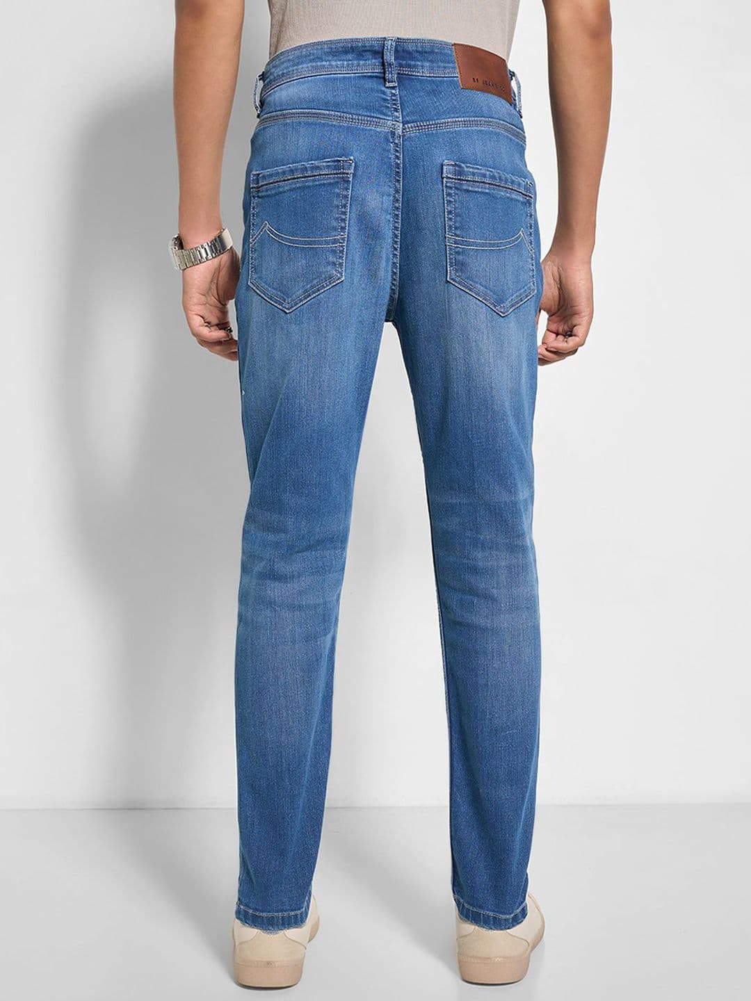 SF JEANS by Pantaloons Men Cotton Slim Fit Mid-Rise Jeans thumbnail 5