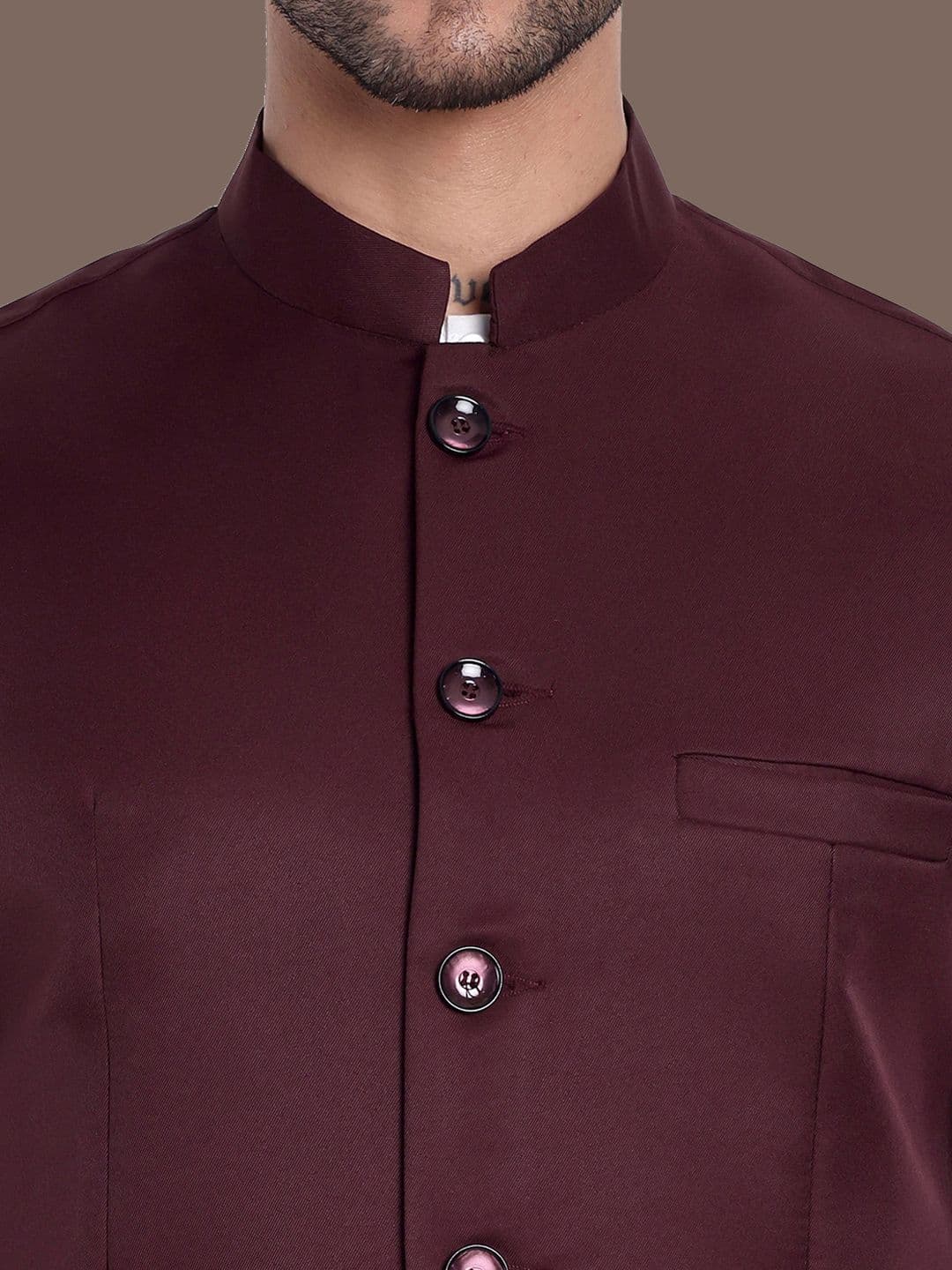 Moda Rapido Mandarin Collar Nehru Jacket thumbnail 3