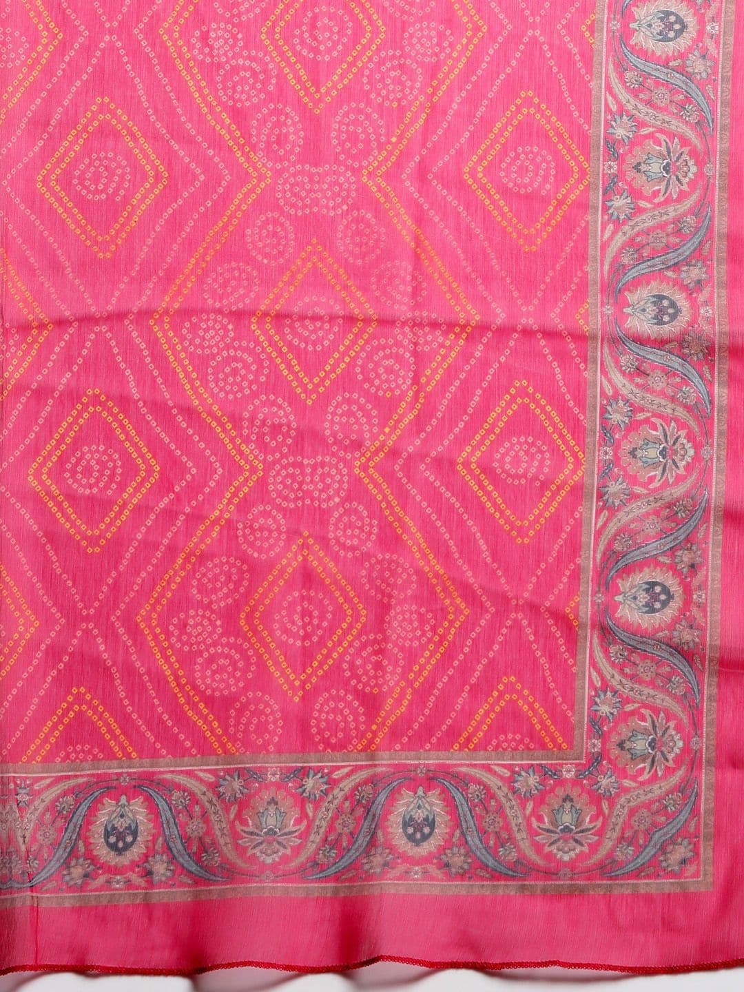 Nayam By Lakshita Women Bandhani Printed Mirror Work Kurta with Trousers & Dupatta thumbnail 6