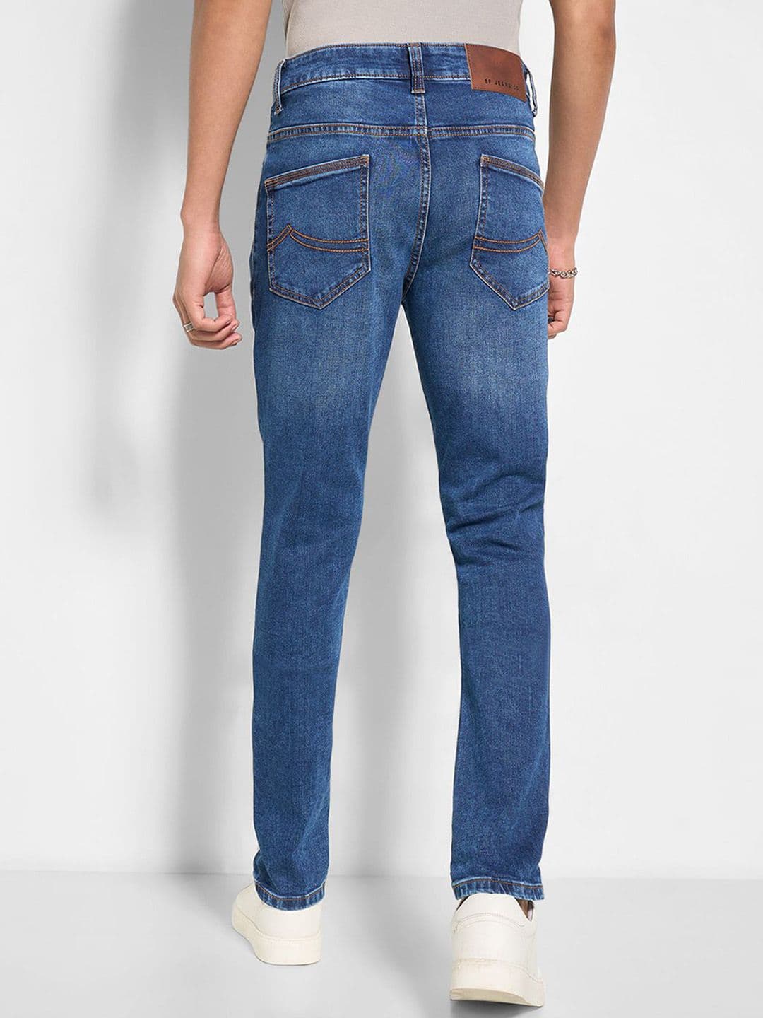 SF JEANS by Pantaloons Men Slim Fit Mid-Rise Light Fade Non Stretchable Jeans thumbnail 2