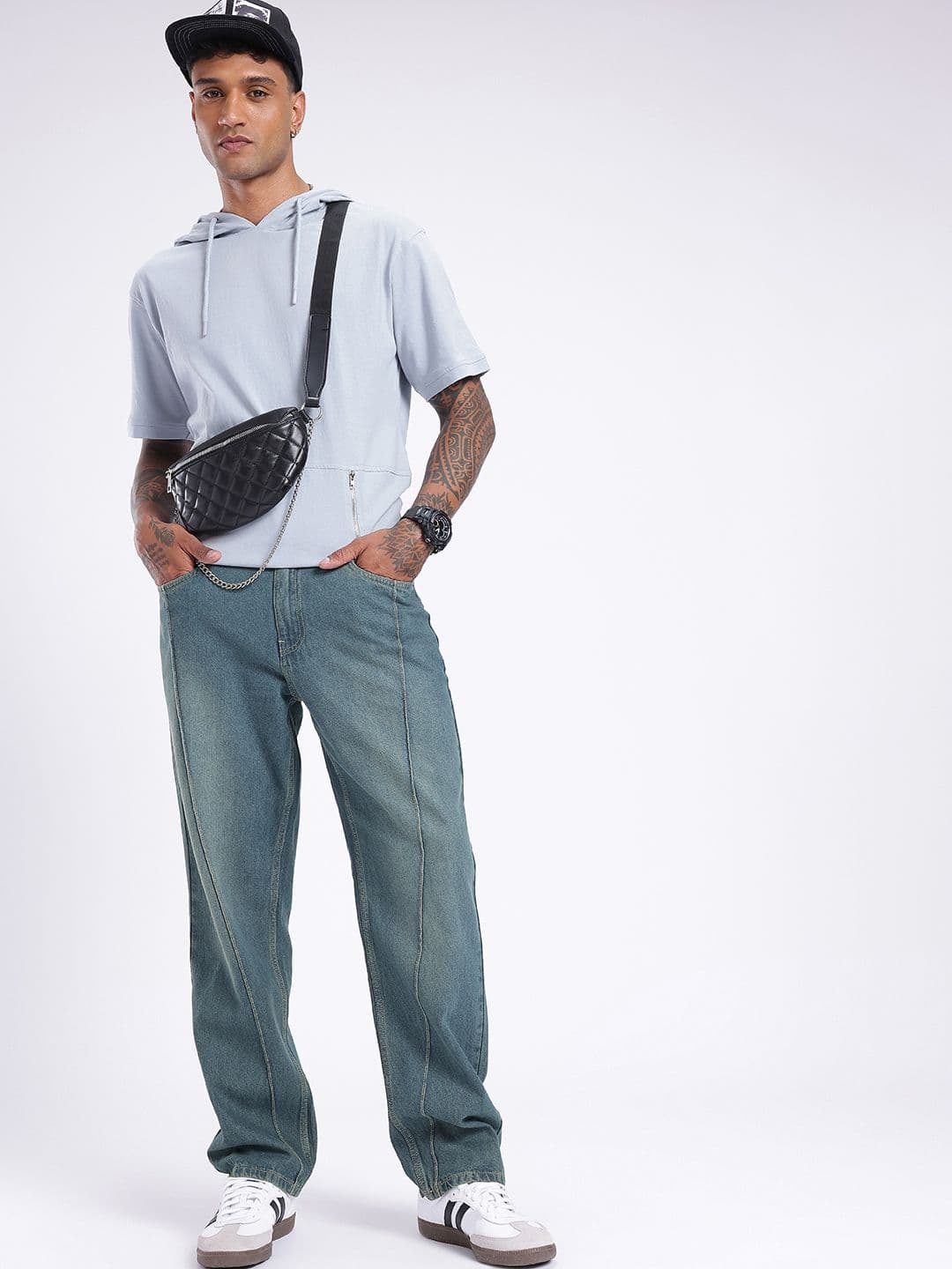 glitchez Men Straight Fit Heavy Fade Jeans thumbnail 7