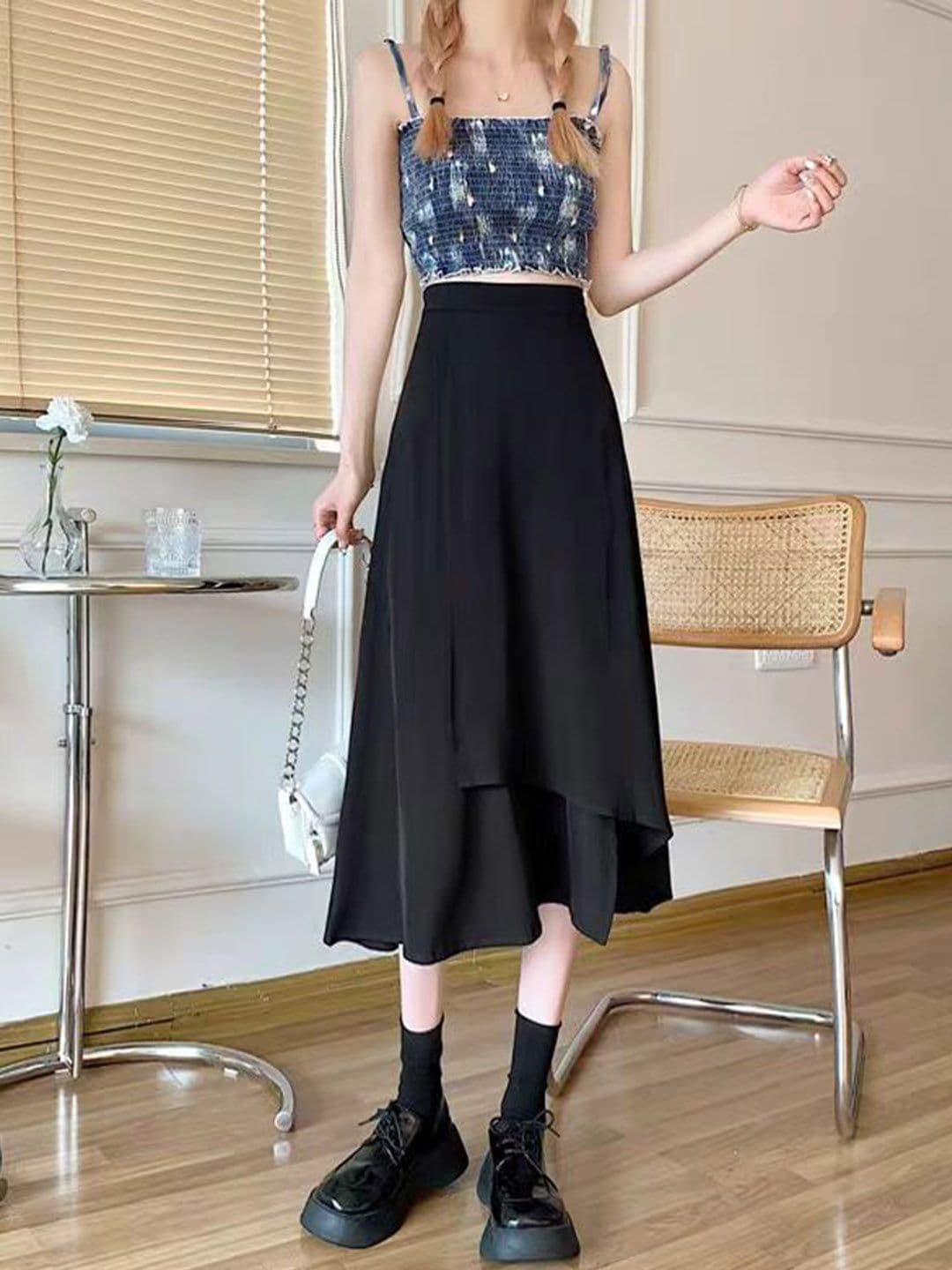 StyleCast x Revolte A-Line Midi Skirt thumbnail 5