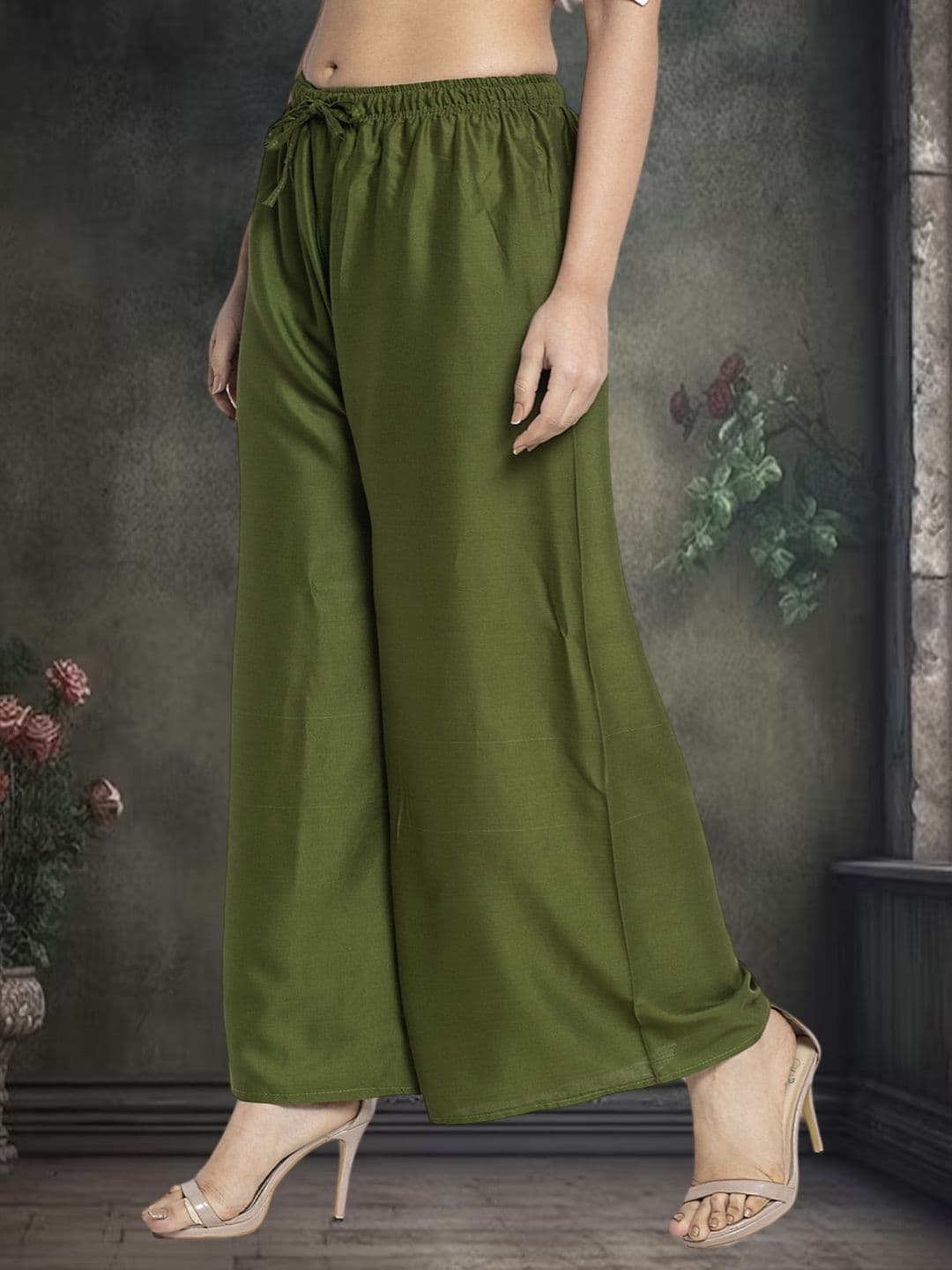 GRACIT Women Flared Knitted Ethnic Palazzos thumbnail 3