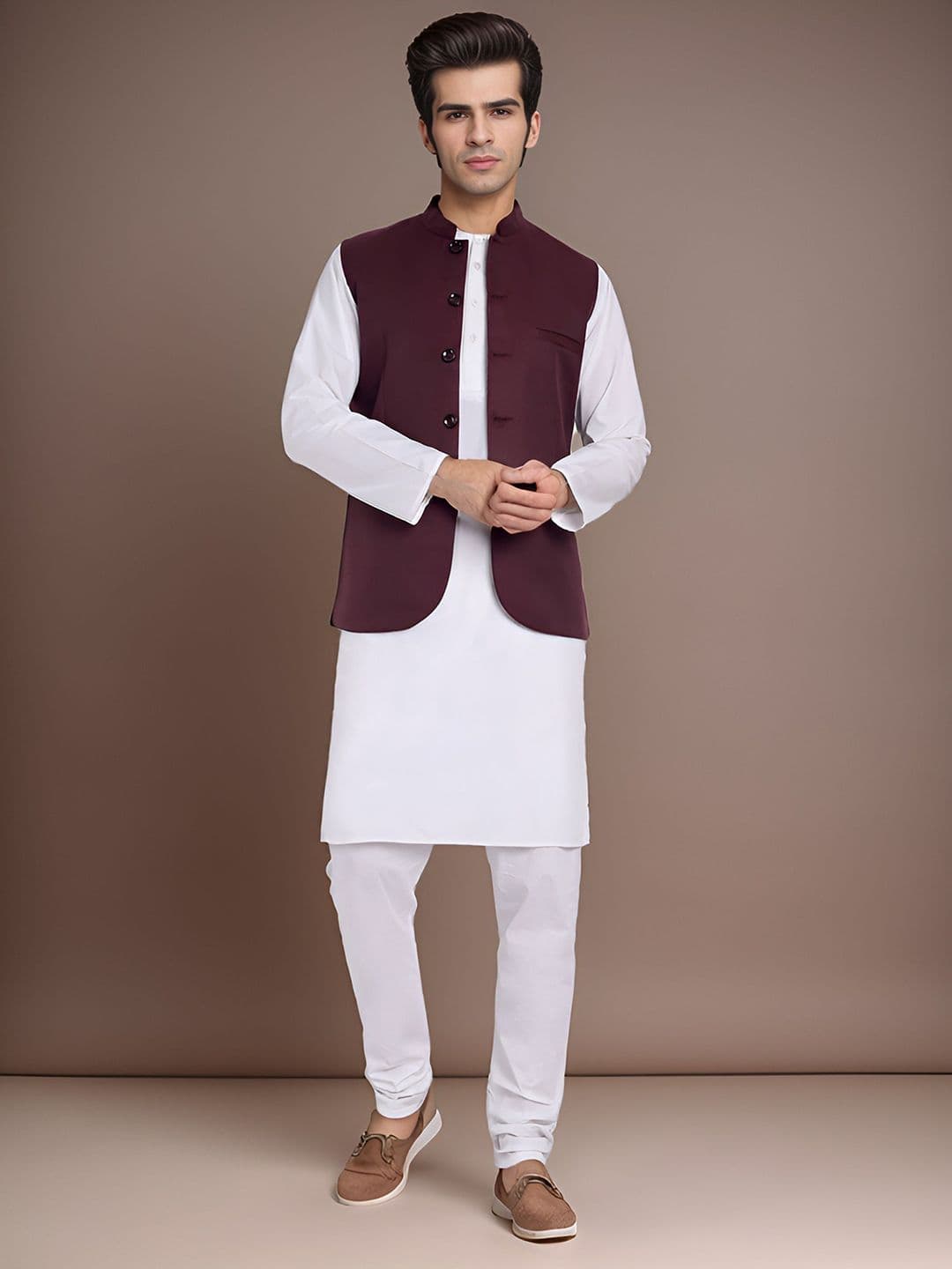 Moda Rapido Mandarin Collar Nehru Jacket thumbnail 5