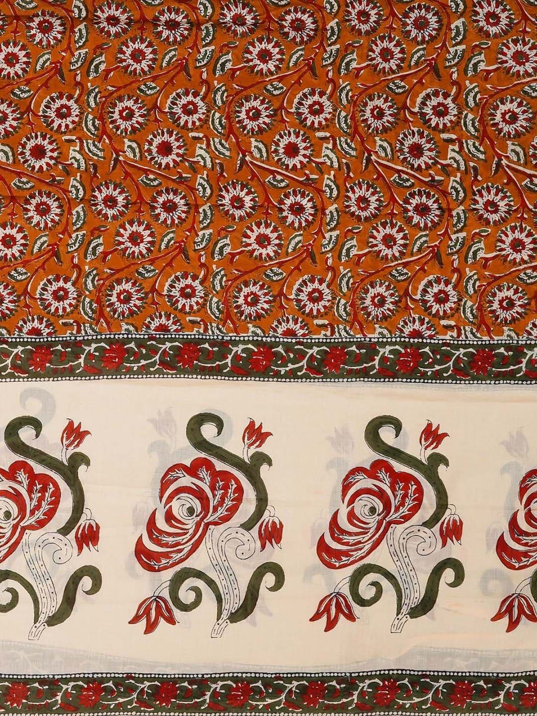 Kwatchi Floral Printed Pure Cotton Unstitched Dress Material thumbnail 5