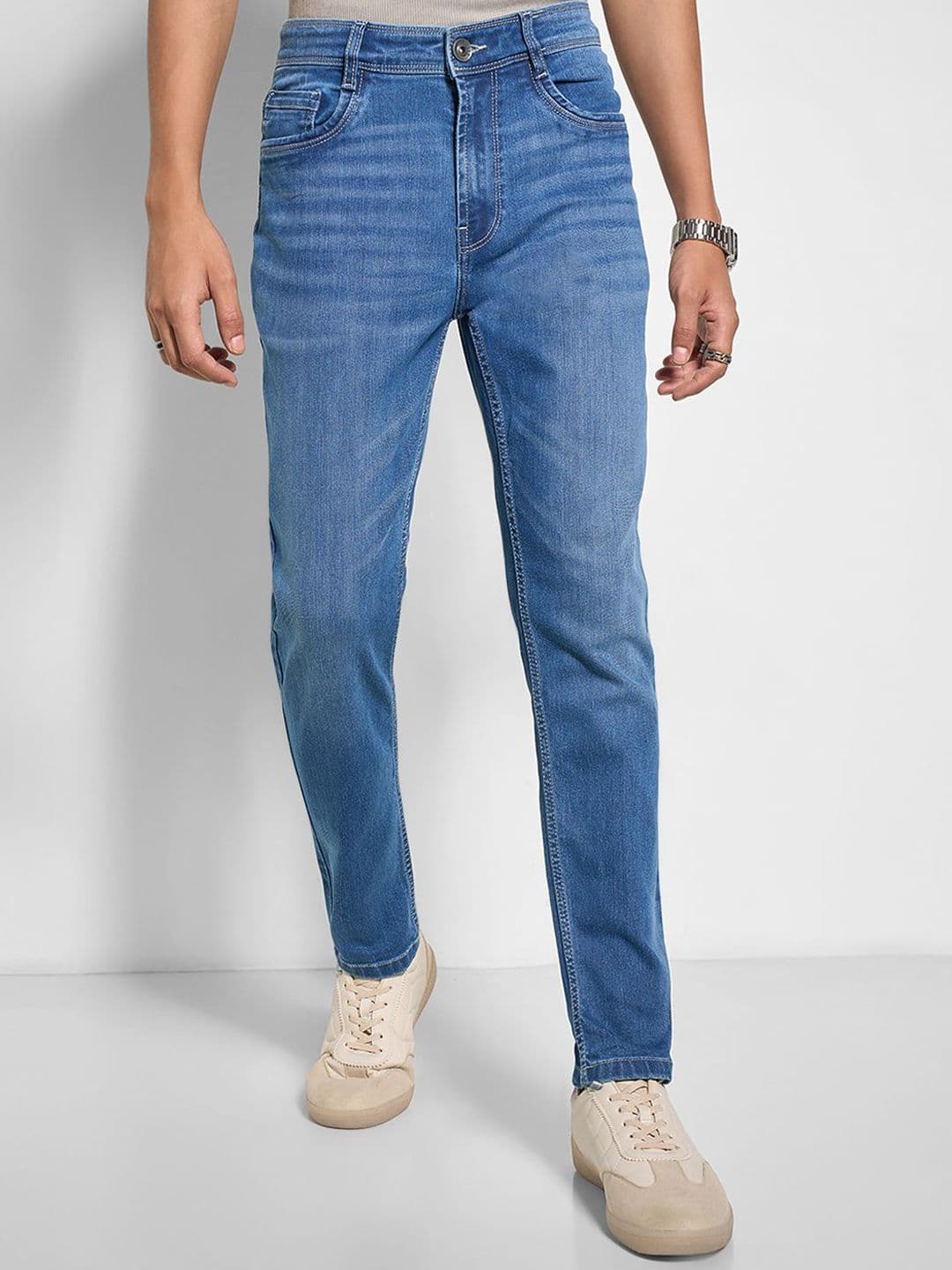 SF JEANS by Pantaloons Men Cotton Slim Fit Mid-Rise Jeans - view 1
