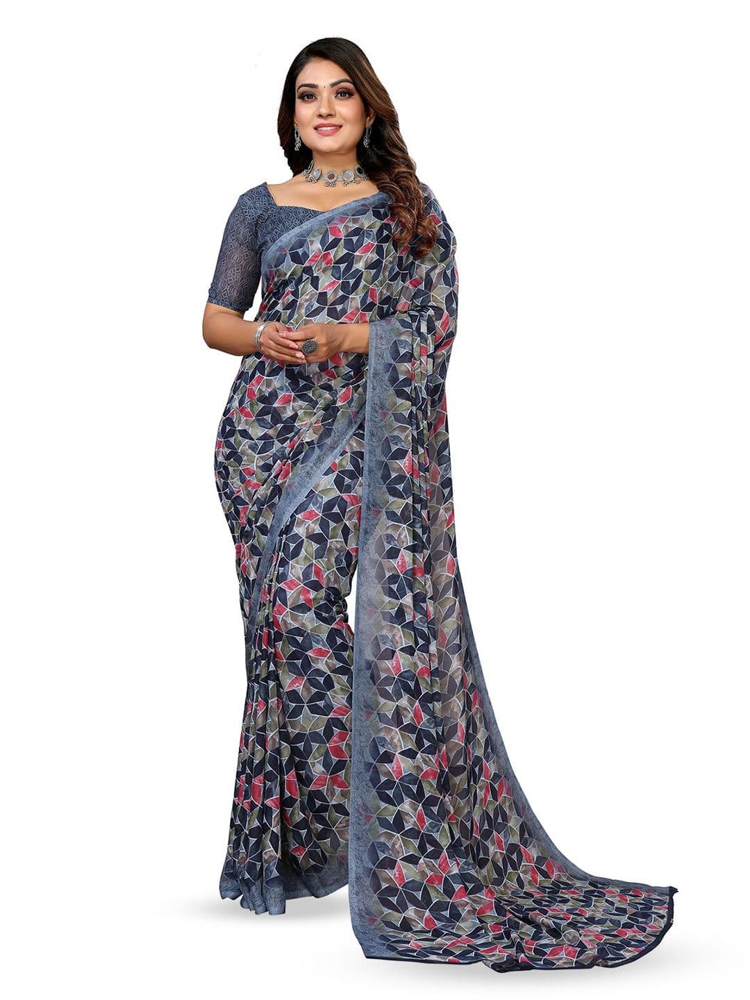 Moda Rapido Poly Georgette Saree - view 1
