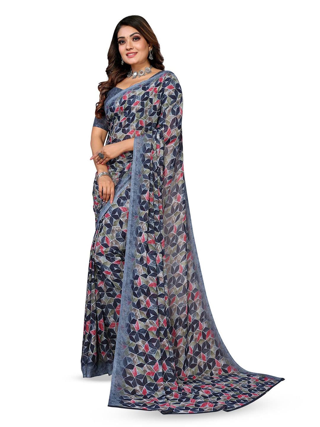 Moda Rapido Poly Georgette Saree thumbnail 7