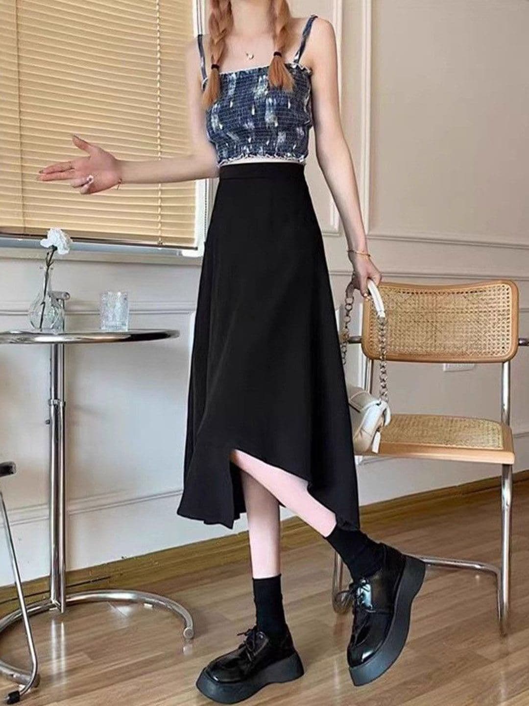 StyleCast x Revolte A-Line Midi Skirt thumbnail 2