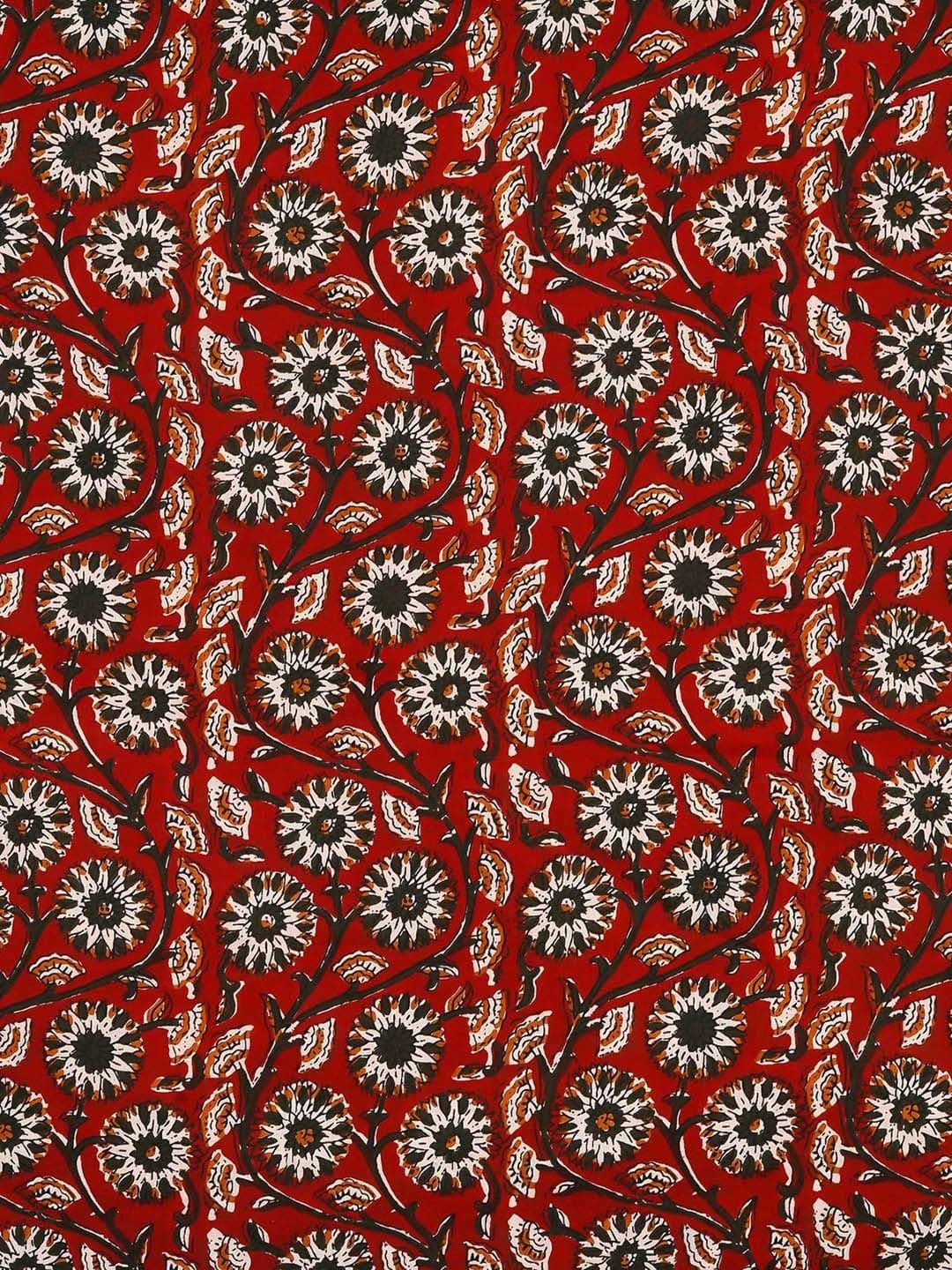 Kwatchi Floral Printed Pure Cotton Unstitched Dress Material thumbnail 5