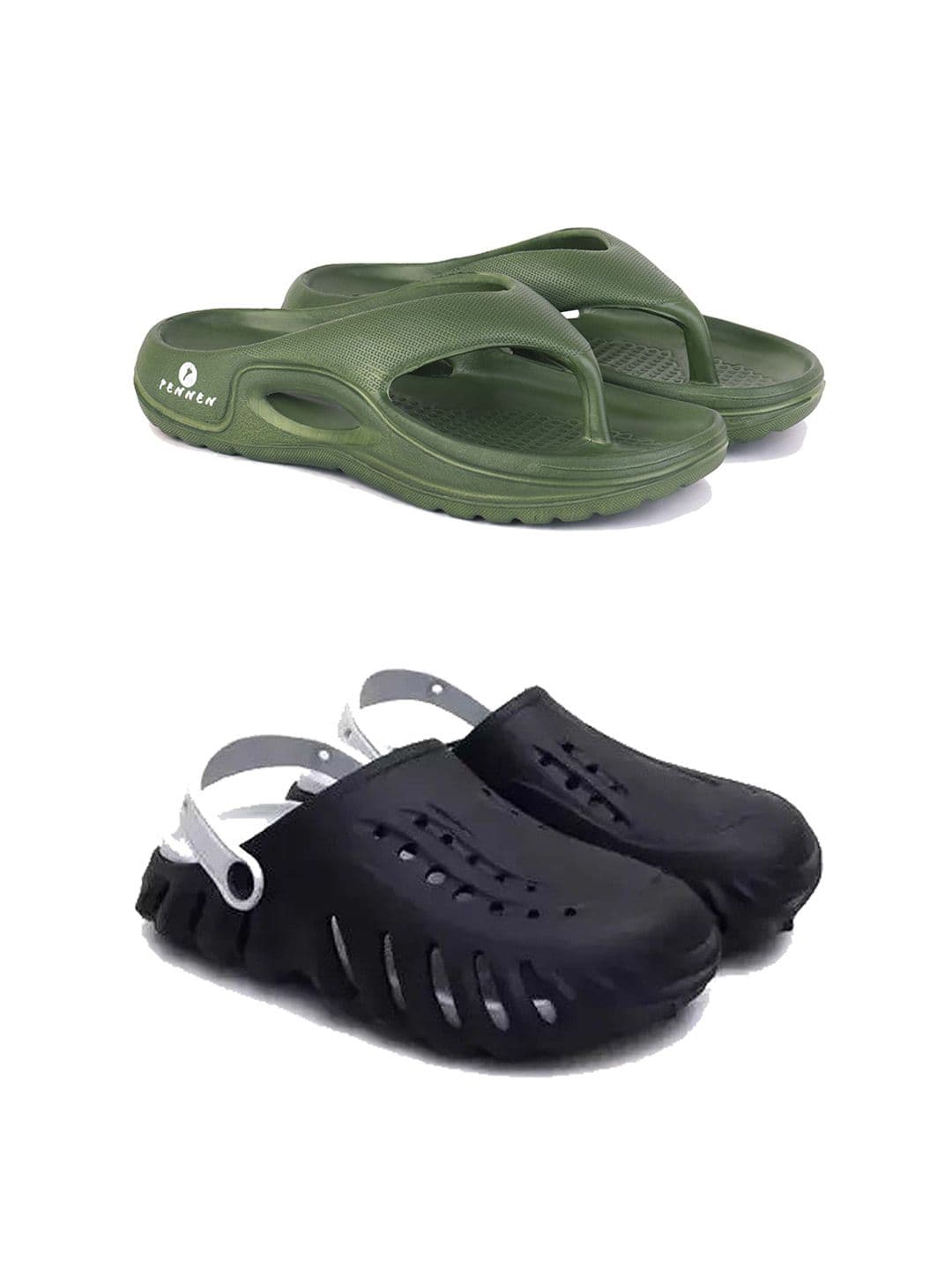 PENNEN Men Set Of 2 Clogs & Thong Flip-Flops thumbnail 6
