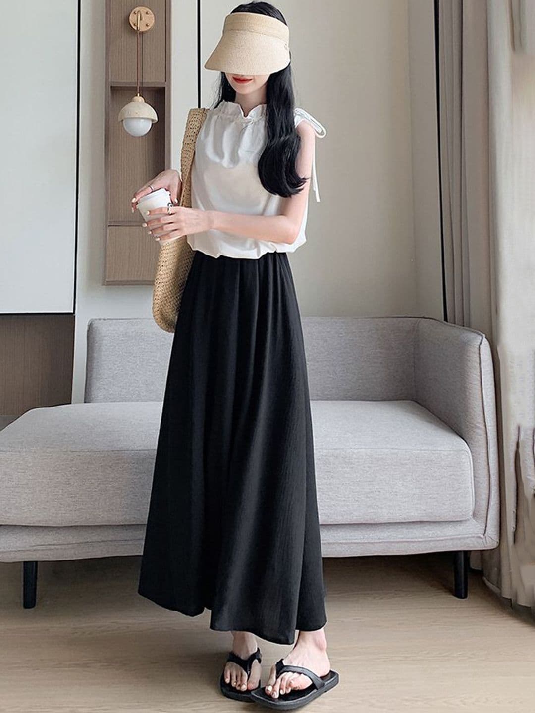 StyleCast x Revolte Casual Solid Maxi Skirt thumbnail 3