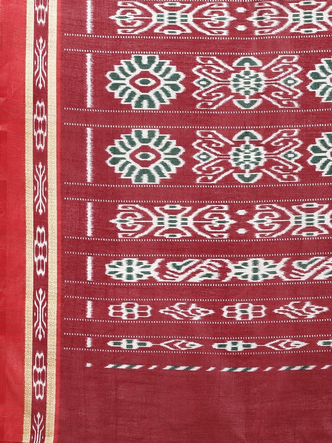 Anouk Rustic Floral Silk Blend Ikat Saree thumbnail 4