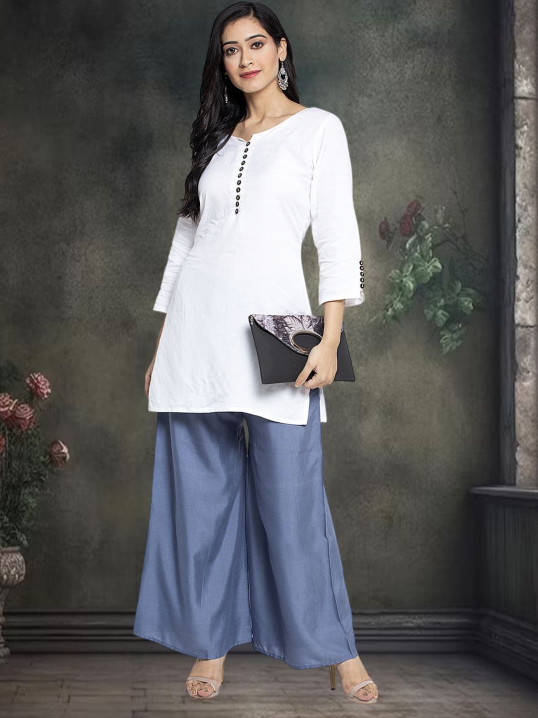 GRACIT Women Flared Knitted Ethnic Palazzos thumbnail 4