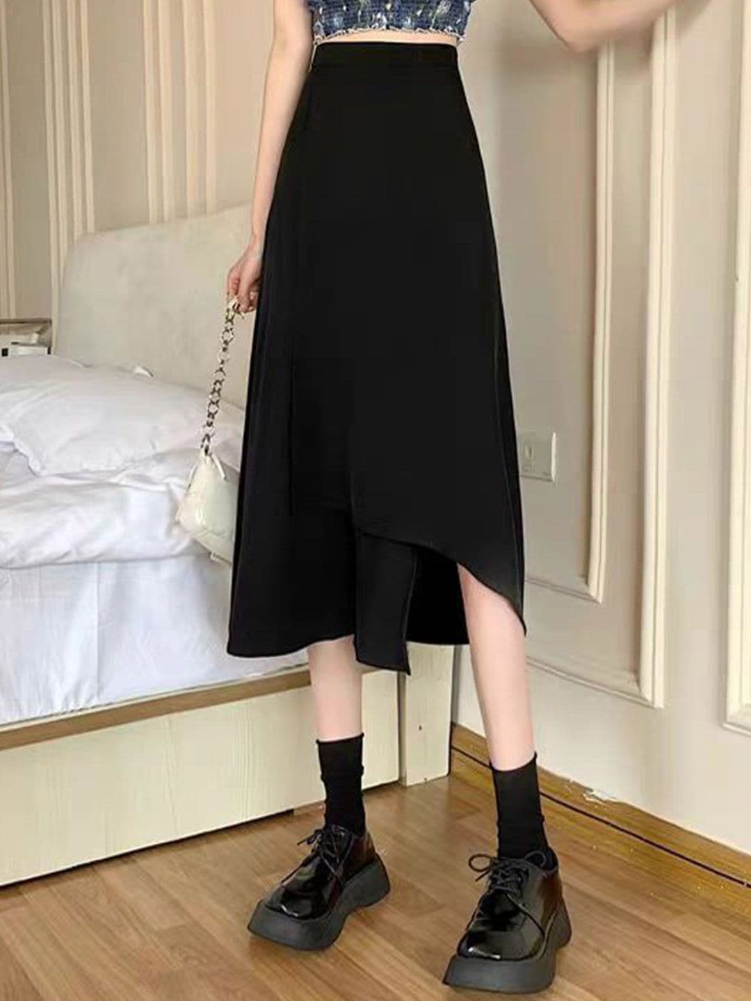 StyleCast x Revolte A-Line Midi Skirt thumbnail 7