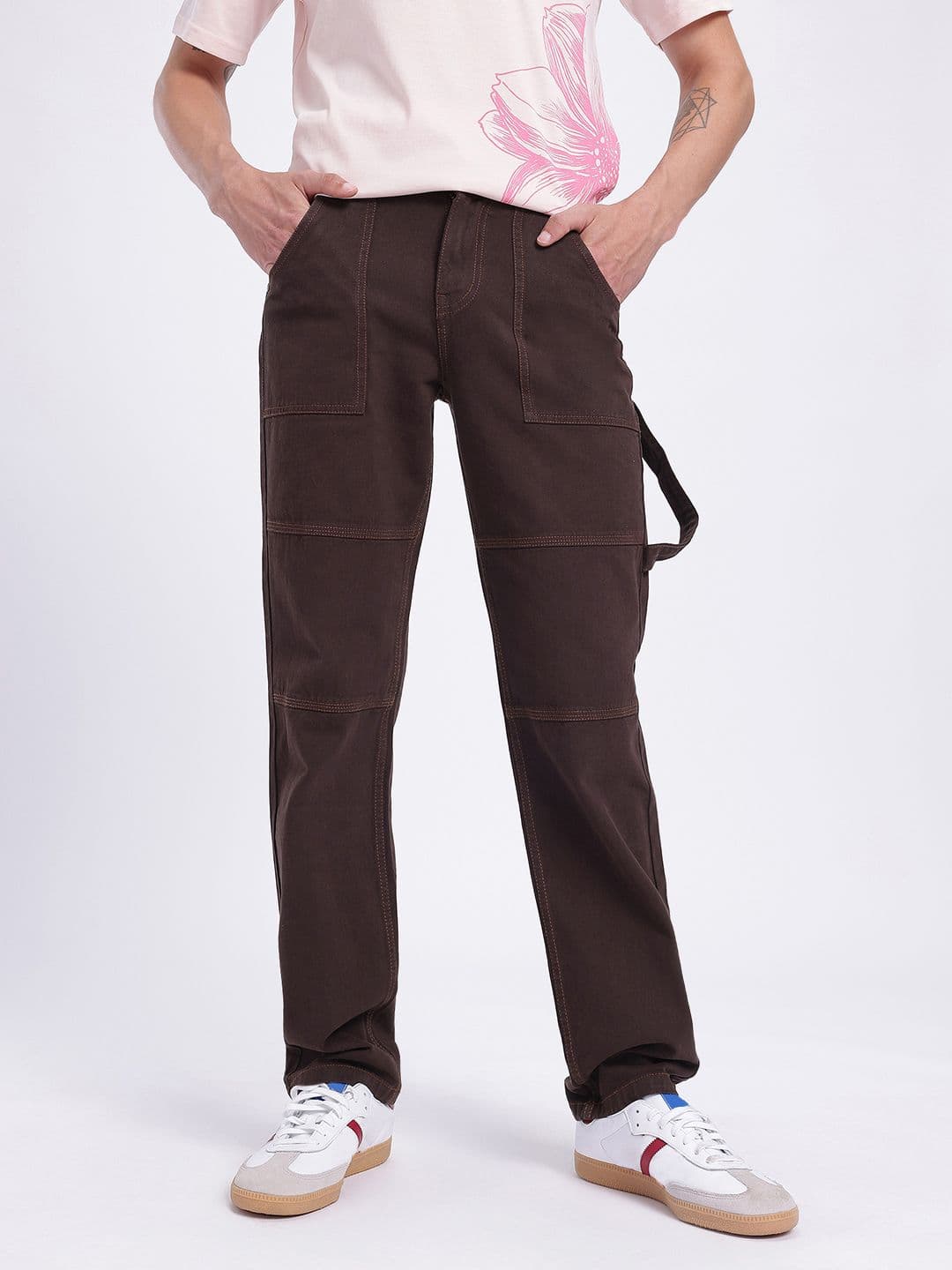 glitchez Men Paneled Strap Detail Regular Fit Jeans thumbnail 3