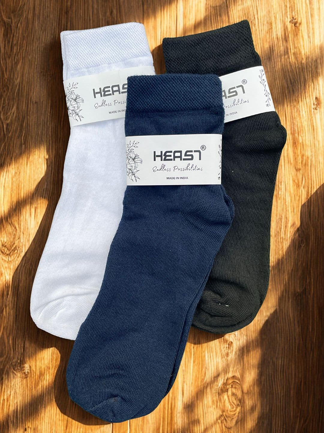 HEAST Pack Of 3 Cotton Calf-Length Socks - view 1
