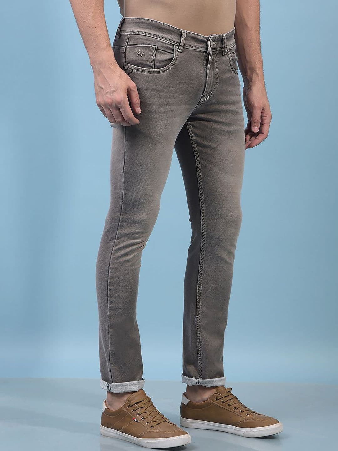 Crimsoune Club Men Slim Fit Mid-Rise Heavy Fade  Jeans thumbnail 7
