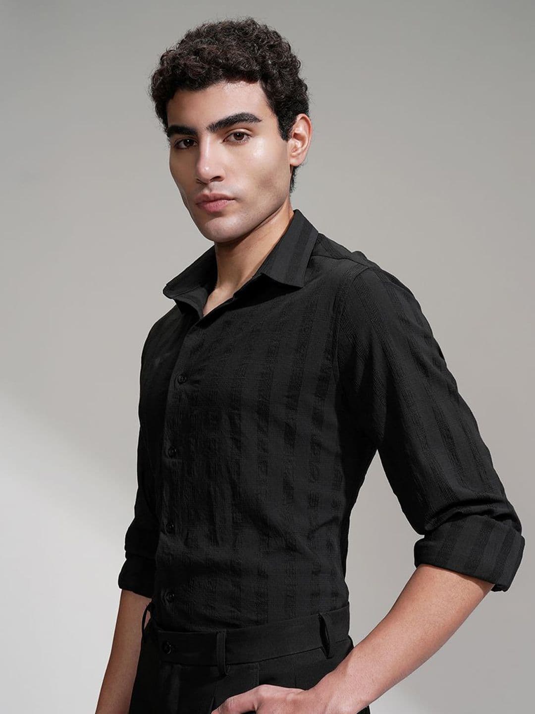 HIGHLANDER Men Comfort Slim Fit Casual Shirt thumbnail 2