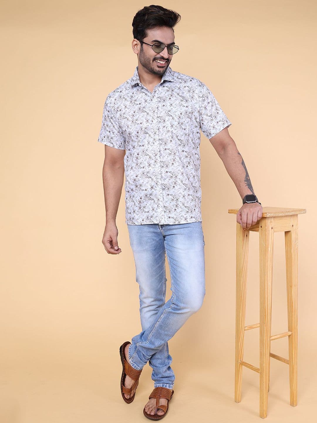 W & G Men Relaxed Floral Printed Casual Shirt thumbnail 3