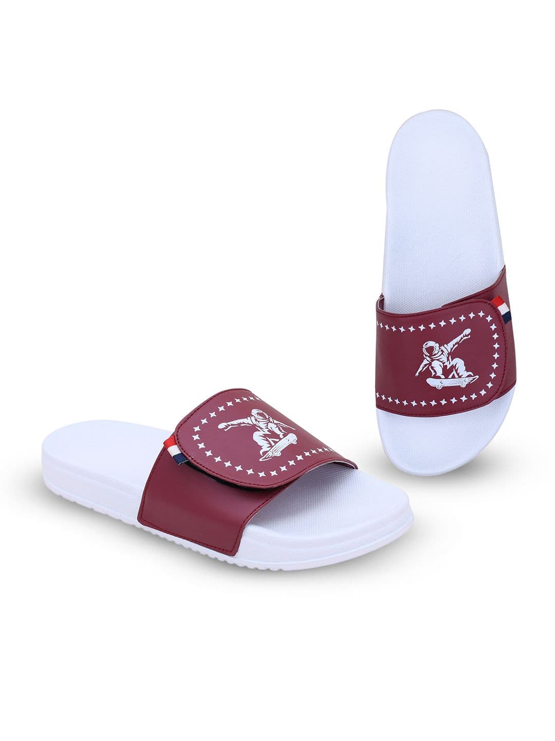 PERY PAO Stylish Graphic Printed Cushioned Footbed Sliders thumbnail 6