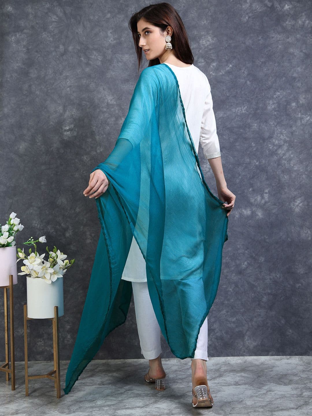 MIRAAN Ethnic Dupatta With Taping Border thumbnail 3