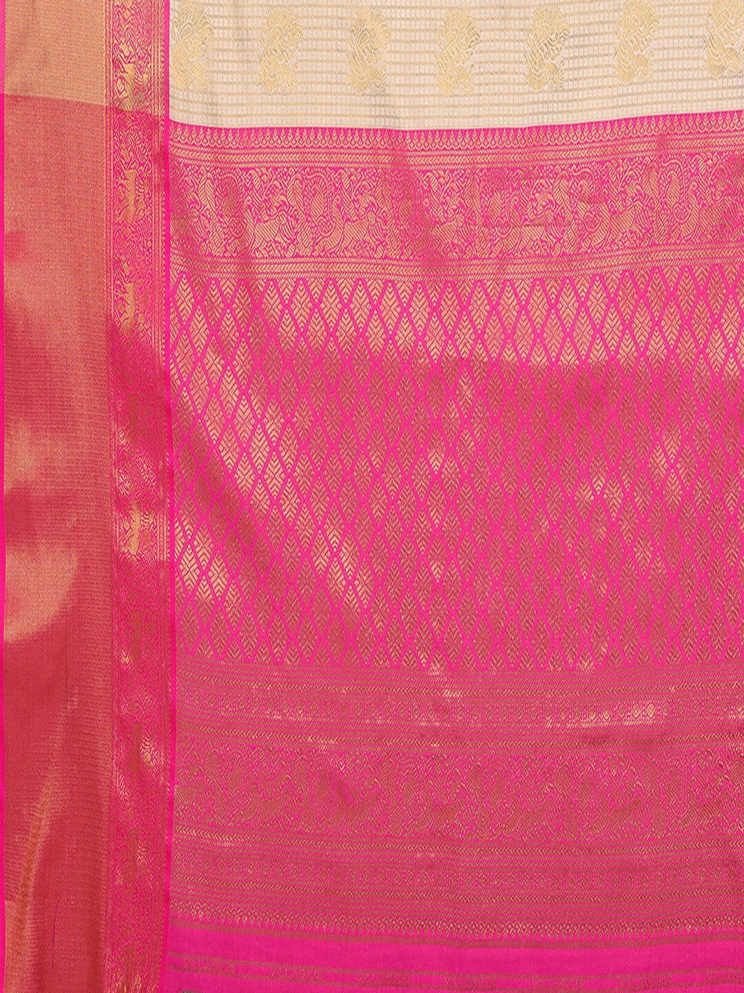 VILLAGIUS Floral Woven Design Zari  Designer Kanjeevaram Saree thumbnail 5