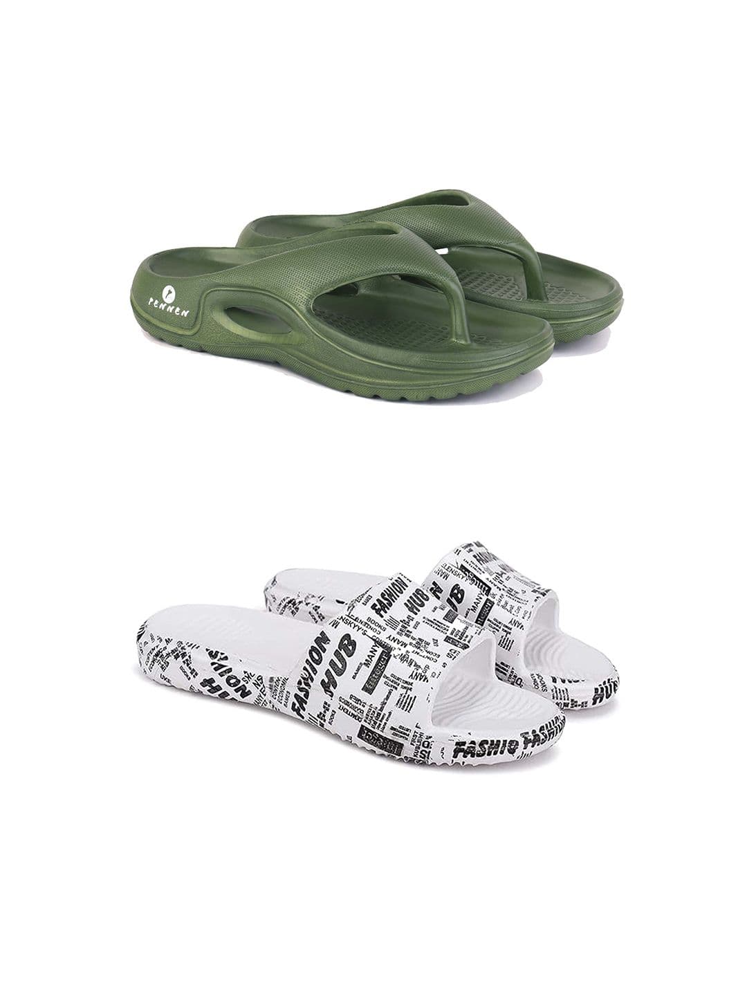 PENNEN Men Set Of 2 Slider & Thong Flip-Flops - view 1