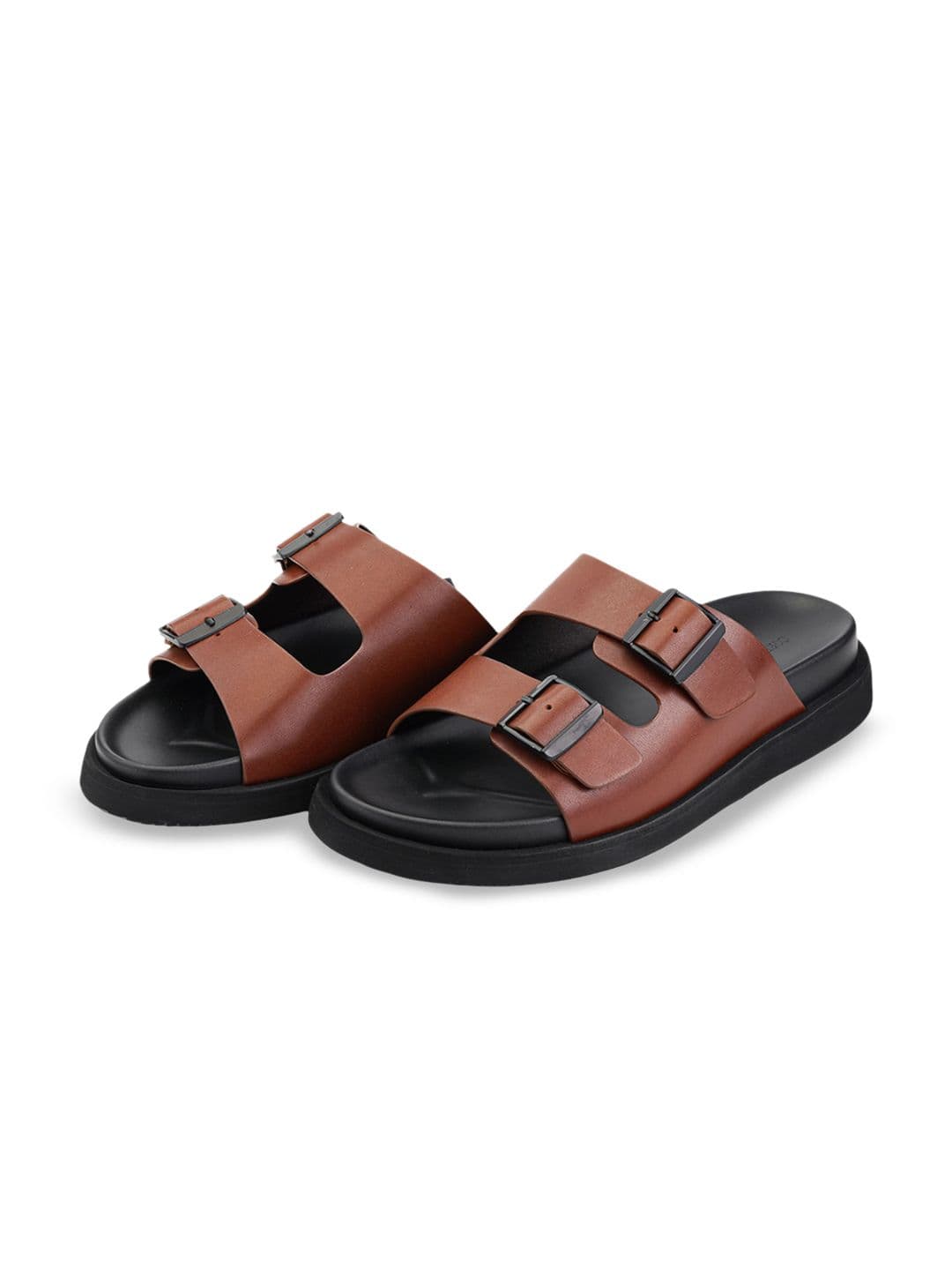 CORDWAINERS Men Textured Leather Comfort Sandals - view 1