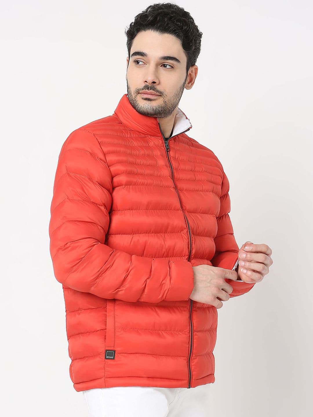 SPYKAR Men Camouflage Striped Longline Puffer Jacket thumbnail 7
