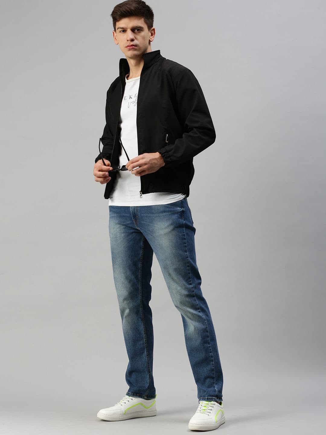 VOXATI Men Stand Collar Open Front Jacket thumbnail 2