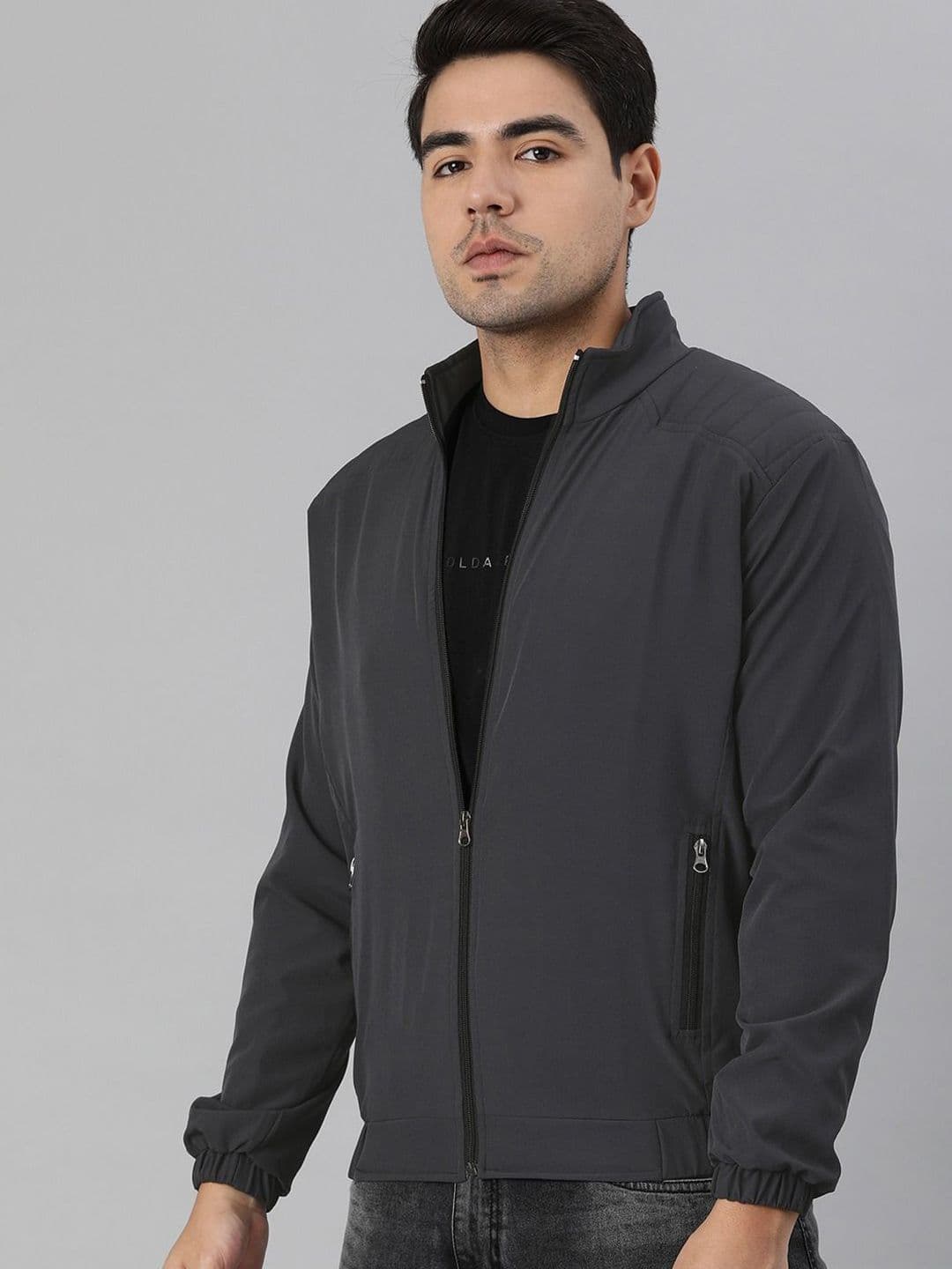VOXATI Men Mock Collar Sporty Jacket thumbnail 4