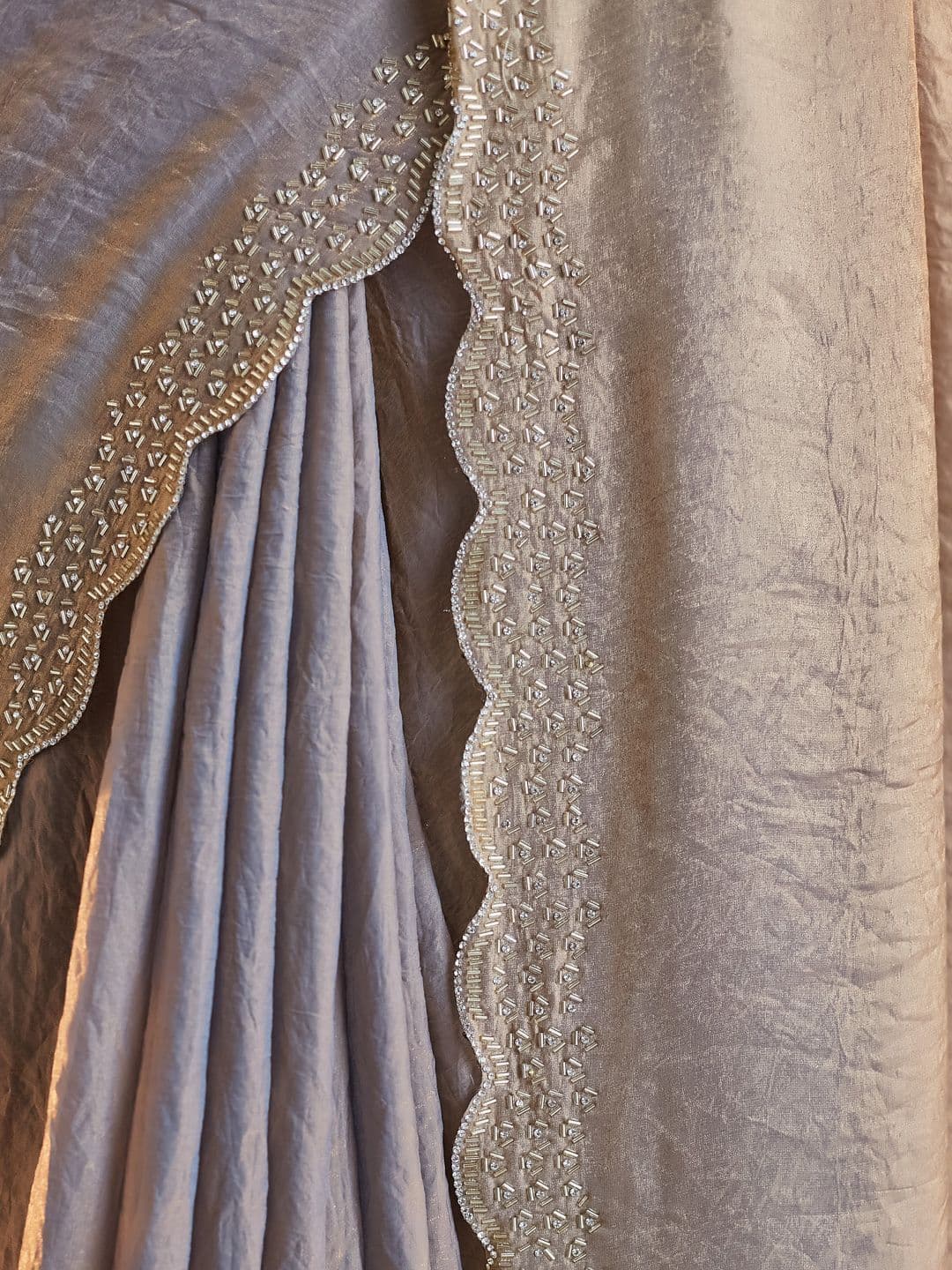 Branzios Beads and Stones Silk Blend Saree thumbnail 2